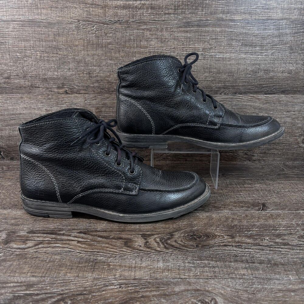 BED|STU Curtis II Chukka Boots Men's 11.5 Black Leather Lace Up Ankle Moc Toe